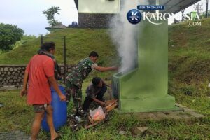 Koramil Panongan Bangun Insinerator untuk Atasi Sampah Warga
