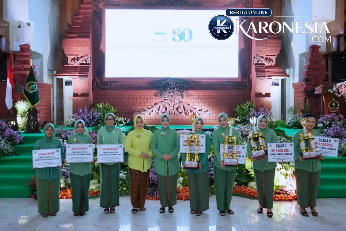 Pemenang kejuaraan tenis lapangan HUT ke-80 Persit