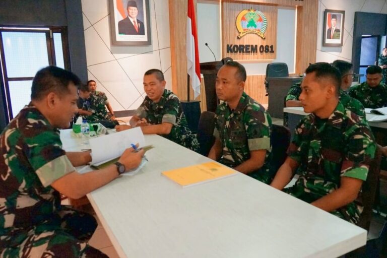 Prajurit Korem 081 ikuti audit kinerja di Madiun
