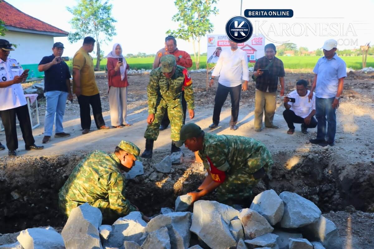 Dandim 0509 Bekasi memimpin peletakan batu pertama Koperasi Desa Merah Putih