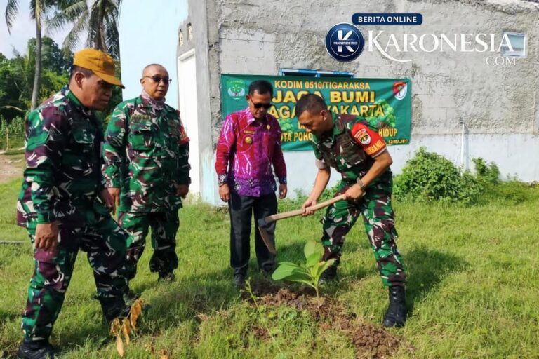 Koramil Rajeg tanam pohon Hari Bumi 2026