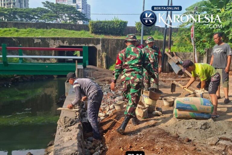 Pembangunan Jembatan Garuda oleh TNI di Tangerang