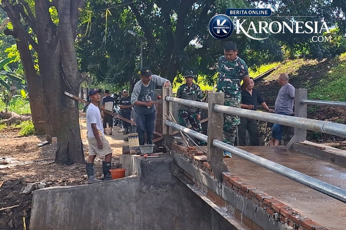 TNI bangun jembatan beton