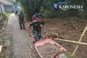 Gerobak dan Keringat Prajurit Kodim, Jembatan Cimanceuri Hubungkan Dua Desa