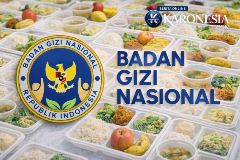 Logo Badan Gizi Nasional dan paket makan program MBG