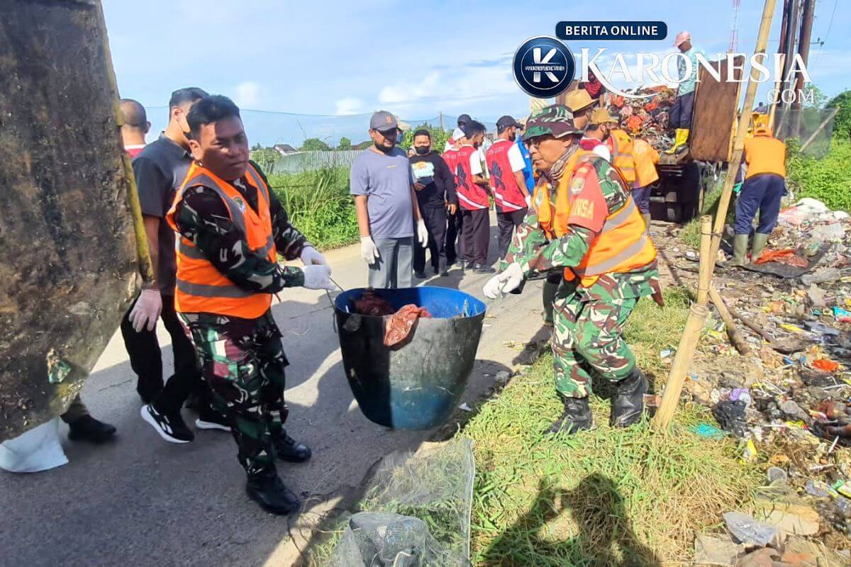 Kegiatan kerja bakti Koramil 12 Rajeg