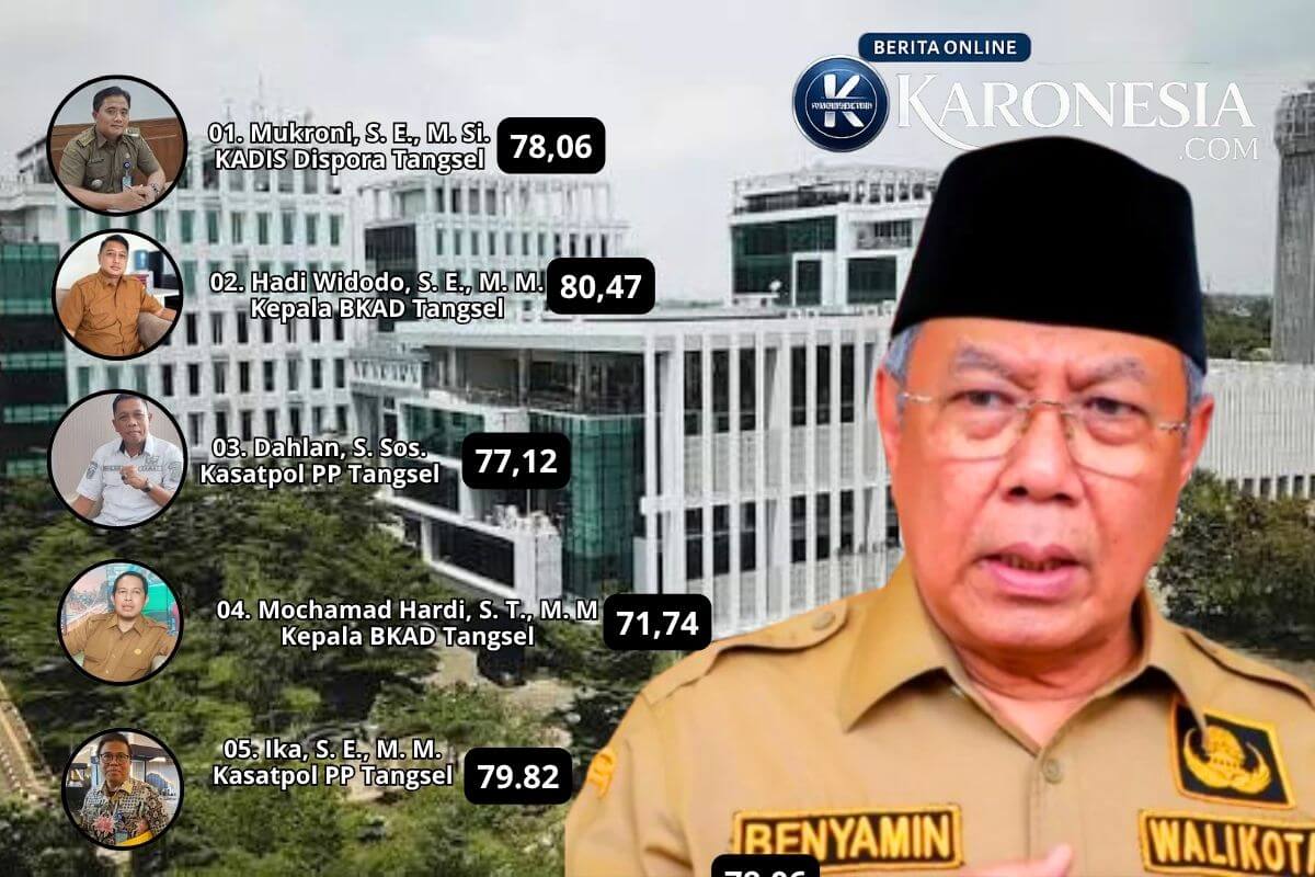 Lima pejabat baru hasil lelang jabatan eselon II Tangsel 2026