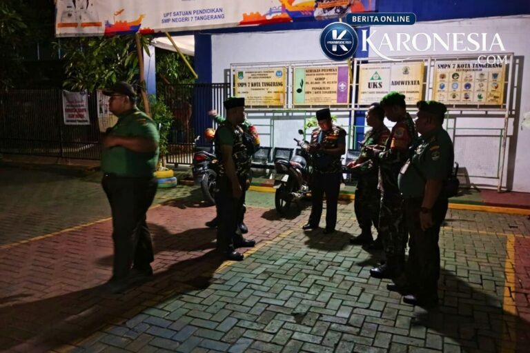 Kegiatan patroli malam Koramil 02 Batu Ceper