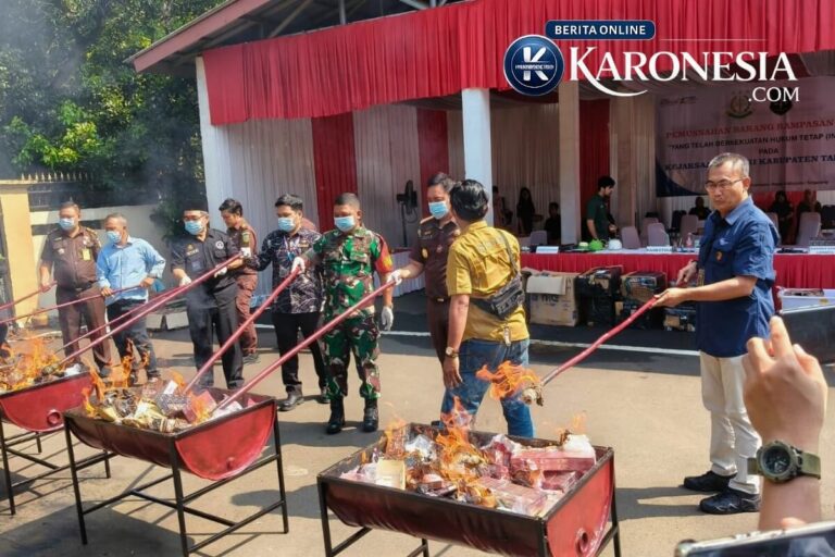 Pemusnahan barang bukti Tangerang