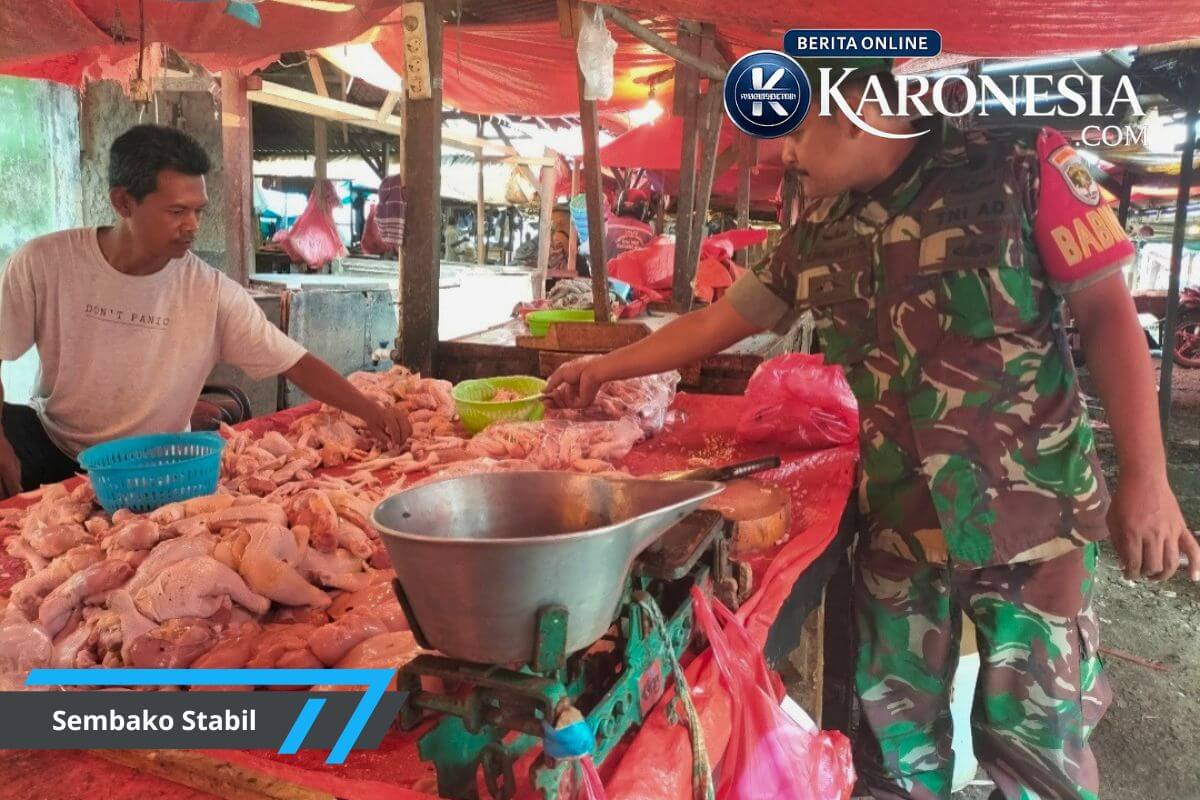 TNI cek harga sembako di pasar Cikarang