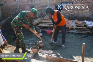 Satgas TMMD 128 Bangun Rumah Warga Desa Godo dari Nol