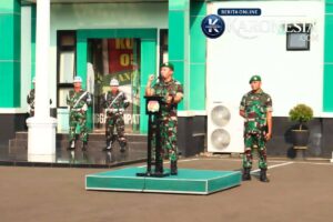 Dandim 0506/Tgr Pimpin Upacara Senin, Tekankan Disiplin Prajurit