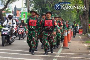 Prajurit Kodim 0506 Tangerang mengikuti Hanmars PSJM TW II 2026 di Makodim.