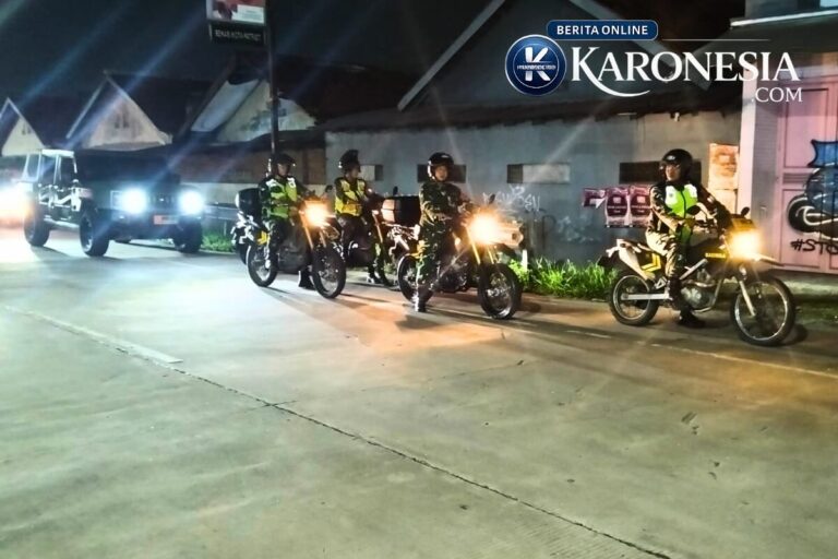 Patroli sinergi Koramil Kranji dan Linmas Bekasi