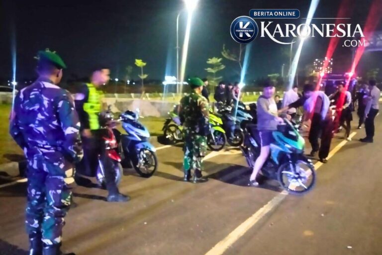 Patroli siskamling Koramil Legok malam hari