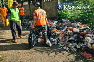 Gerakan ASRI: TNI Satgas Bersihkan 3 Titik Sampah di Serpong