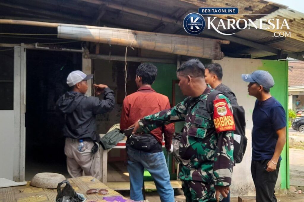 Babinsa Koramil Pamulang dampingi warga saat pembongkaran