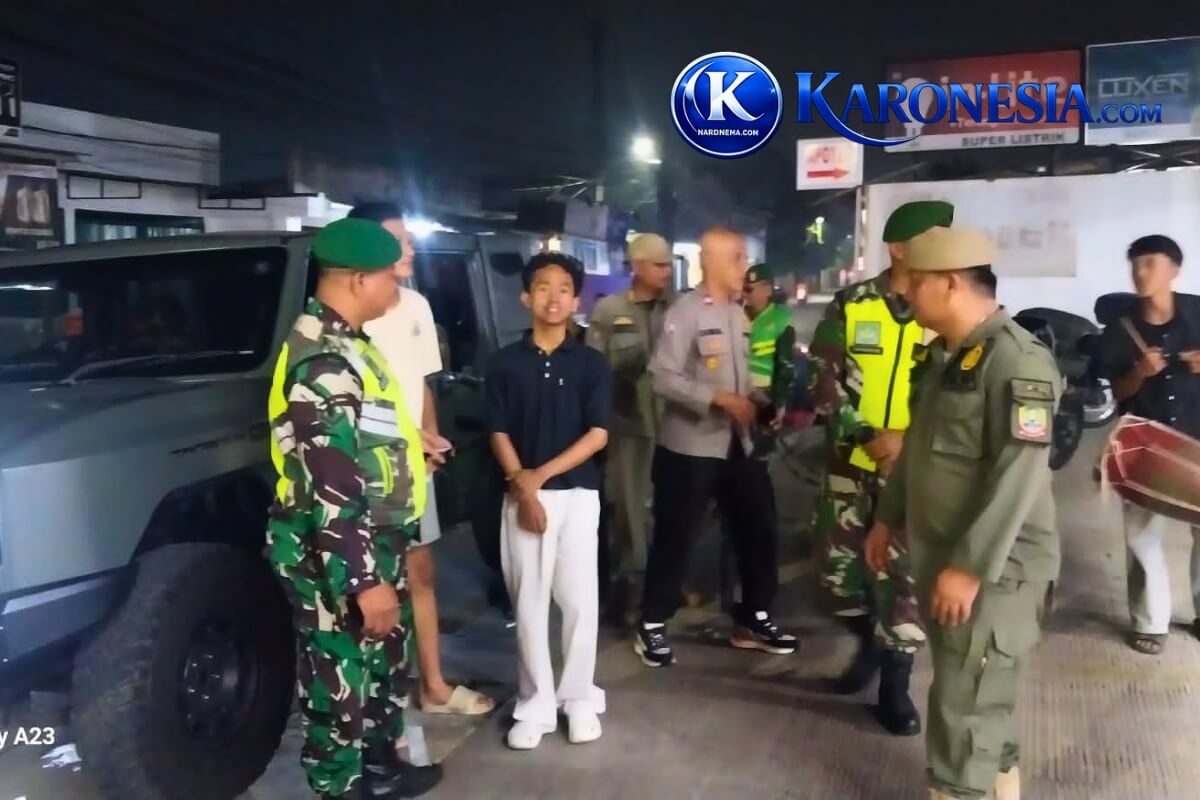 Babinsa Koramil Bantar Gebang patroli malam Bekasi