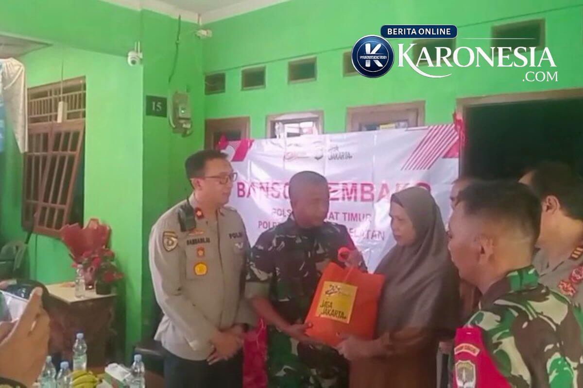 Koramil Ciputat dan Polsek salurkan bansos Hari Bhayangkara
