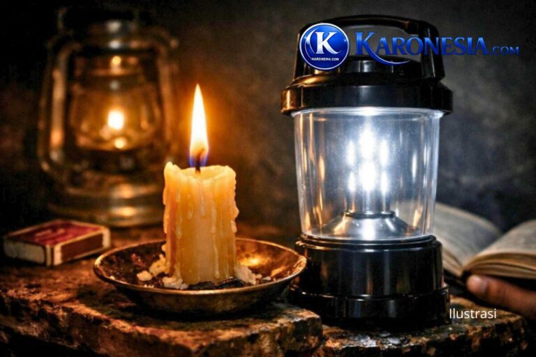 Lilin dan lampu darurat saat pemadaman listrik bergilir