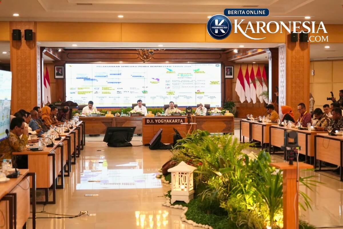 Suasana arahan Forkopimda Regional Jawa-Bali di Gedung Pracimosono Kepatihan Yogyakarta