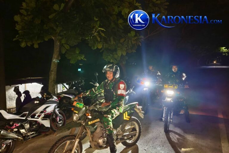 Personel Babinsa Koramil 09/Mauk patroli malam motor di titik rawan begal Kecamatan Mauk