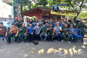 Perkuat Soliditas, Koramil 04 Jati Asih Nobar Bersama Linmas
