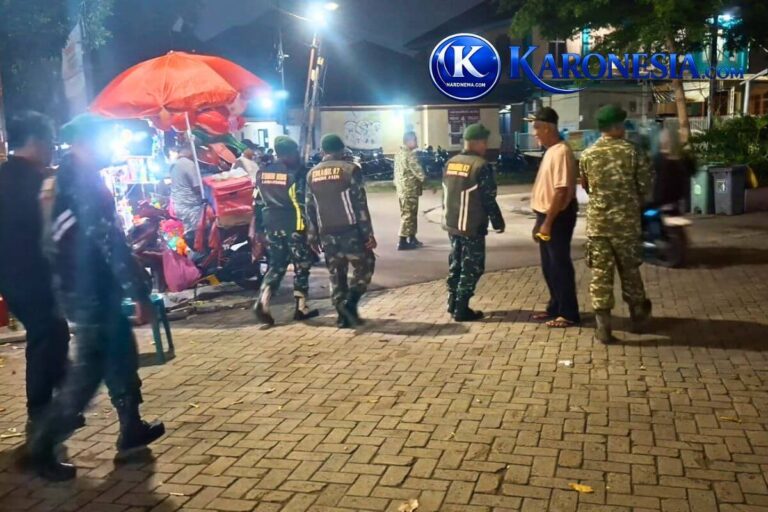 Patroli malam TNI Koramil Tangerang