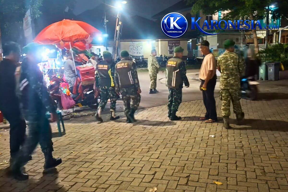 Patroli malam TNI Koramil Tangerang