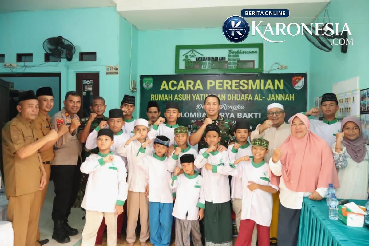Peresmian Yayasan Rumah Asuh Yatim Dhuafa Al Jannah oleh Kodim 0506 Tangerang di Pamulang