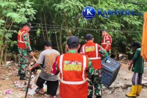 Satgas Kodim 0510 Tigaraksa Gerakkan Warga Berantas Sampah di Mauk