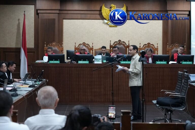 Terdakwa membacakan nota duplik di Pengadilan Tipikor Jakarta Pusat