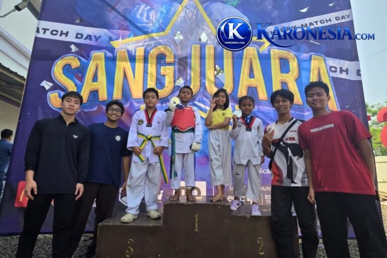 Atlet taekwondo Koramil 14/Panongan di podium Kejuaraan Perang Bintang 2026
