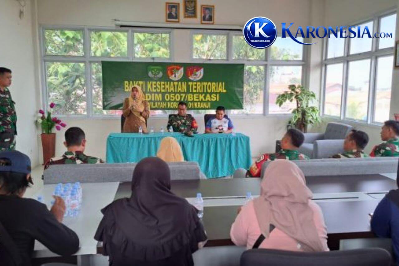 Pembukaan Bakti Kesehatan Teritorial Kodim 0507/Bekasi di Puskesmas Harapan Mulya.