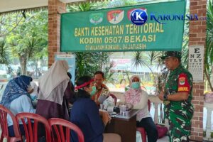 Kodim Bekasi Gelar Bakti Kesehatan Gratis di Jatiasih