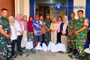 Danramil Panongan Gelar Baksos Kesehatan dan Bagikan 50 Paket Sembako