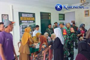 Koramil 12/Rajeg Beri Layanan Kesehatan Gratis dan Bagikan 50 Paket Sembako kepada Warga Sukatani