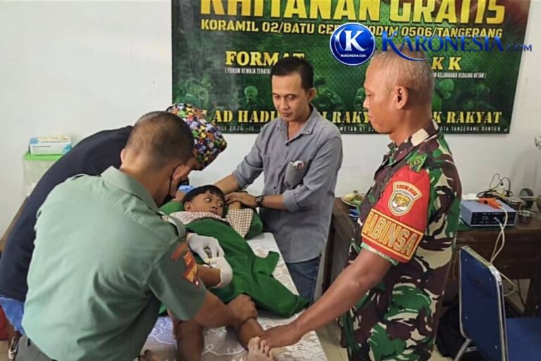 Khitanan gratis Koramil 02 Batuceper di Tangerang.