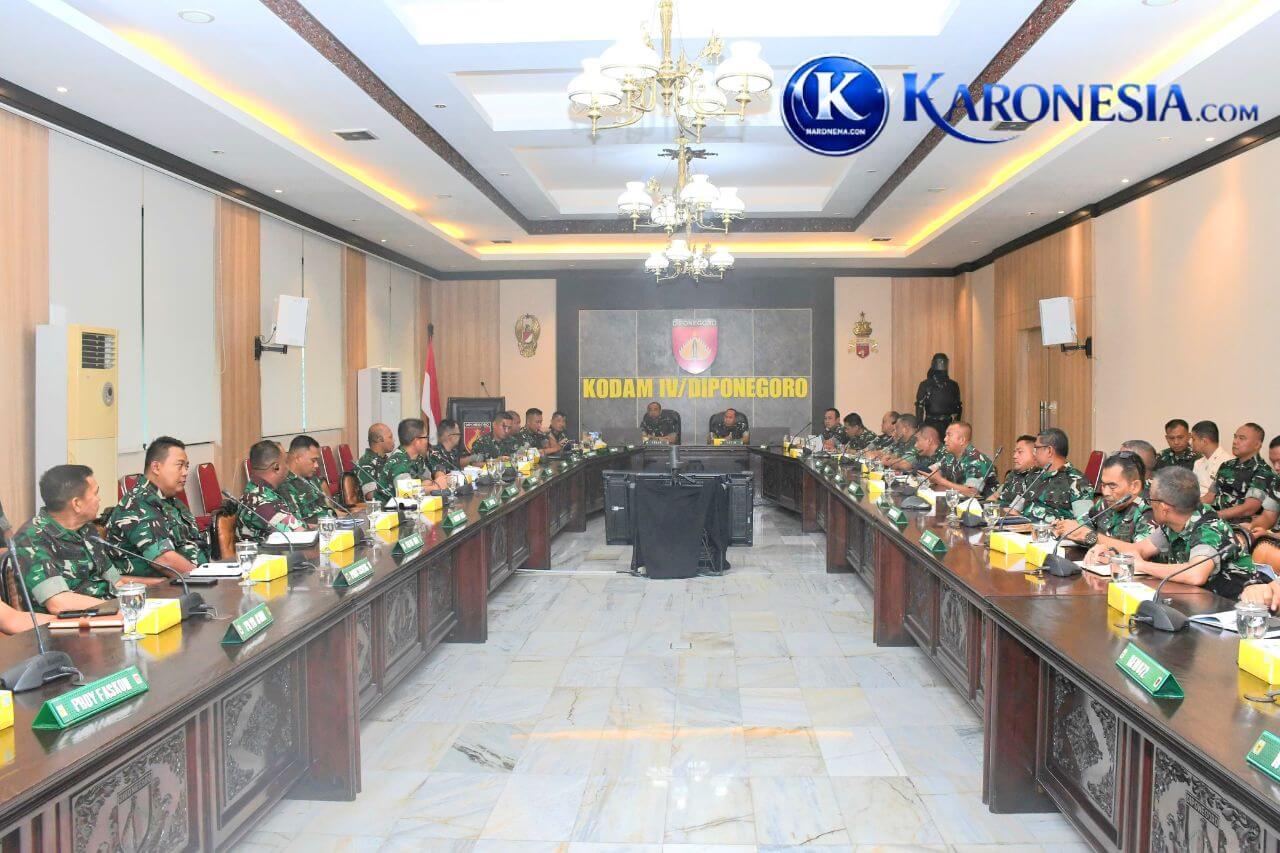 Rapat pembukaan verifikasi aset Kodam IV/Diponegoro bersama Tim Itjenad TNI AD