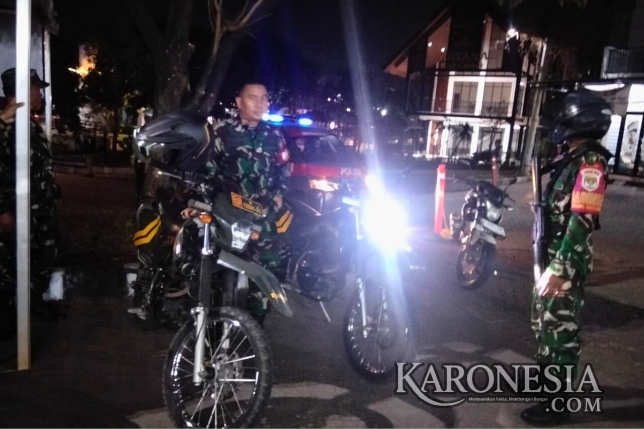 Personel Koramil 03/Legok patroli malam susuri jalan BSD.