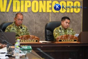 Pangdam IV Diponegoro Mayjen TNI Achiruddin mengikuti rapat evaluasi KDKMP