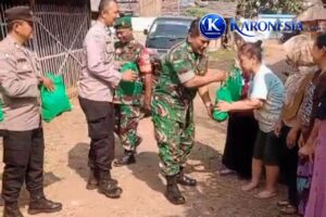 Koramil 01 Tangerang Salurkan Sembako untuk 20 Warga Lewat Program On The Spot