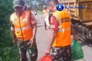 Satgas Sampah Kodim 0510/Tigaraksa Bersihkan Desa Pangkat Jayanti