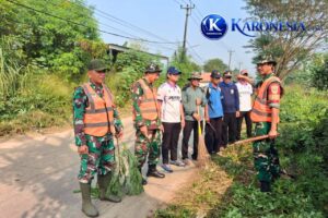 Satgas Sampah Kodim Tigaraksa Bersihkan Jalan Rancabango