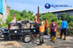 Satgas Sampah Kodim Tigaraksa Bersihkan Tanjung Pasir