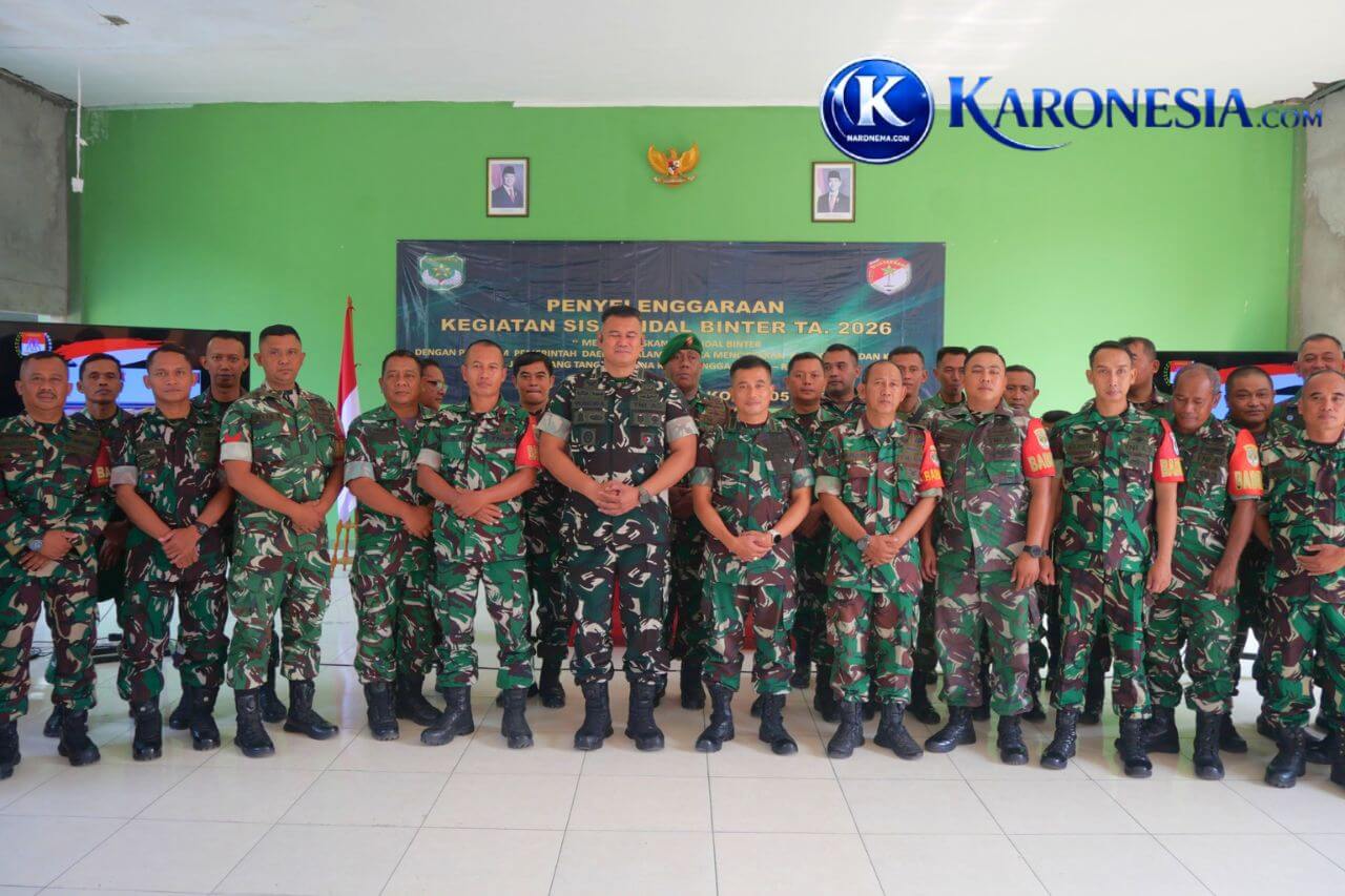 Foto bersama personel Kodim 0510/Tigaraksa pada kegiatan Sisrendal Binter TA 2026