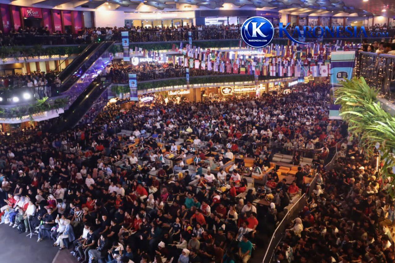 Ribuan warga memadati area nobar final Piala Dunia