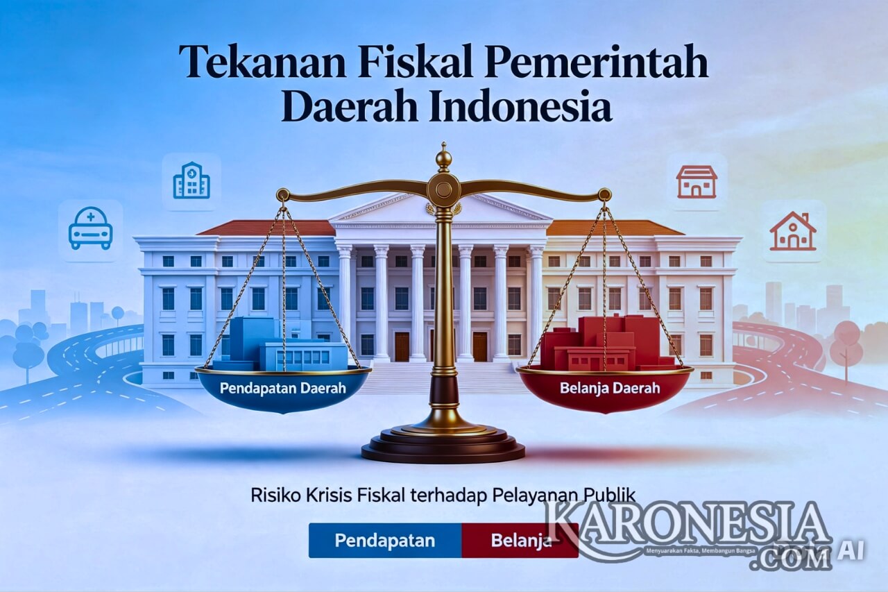 Ilustrasi tekanan fiskal pemerintah daerah Indonesia