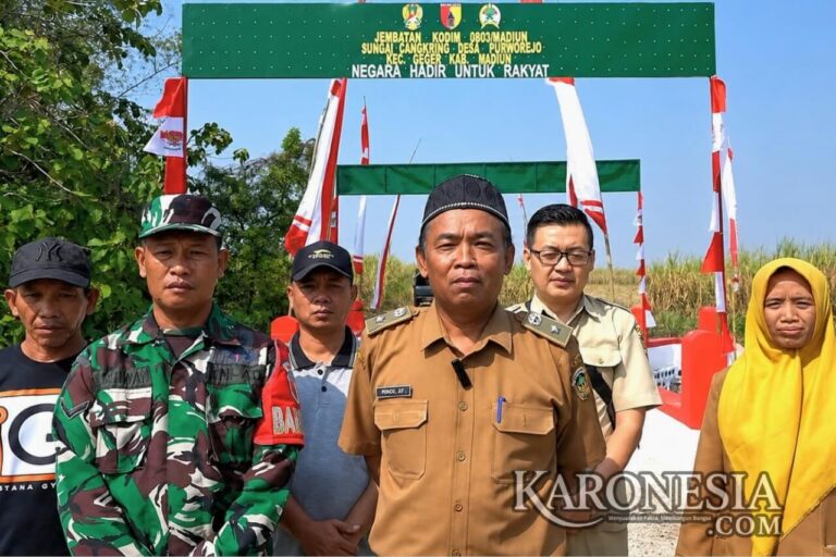 Jembatan Garuda baru di Desa Purworejo, Madiun