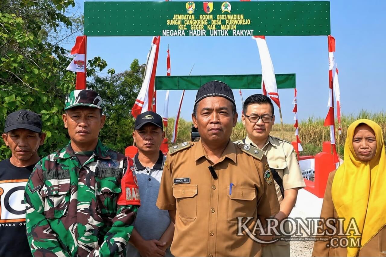 Jembatan Garuda baru di Desa Purworejo, Madiun